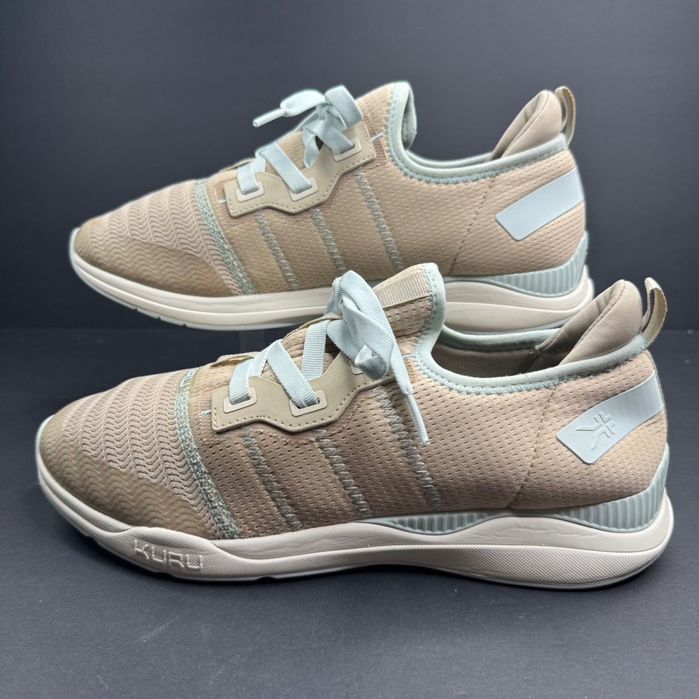 Kuru Atom Womens Size 11 Sand Seafoam Green Walking Shoes Orthopedic Sneakers